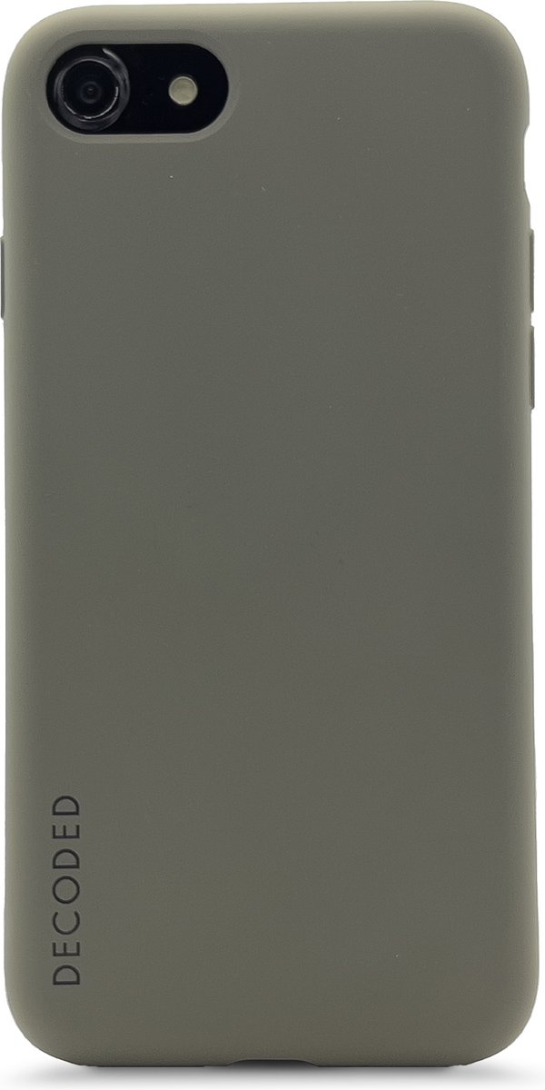 DECODED Siliconen Back Cover - iPhone SE 2 / SE 3 / 7 / 8 - Beschermhoesje - Donker Groen
