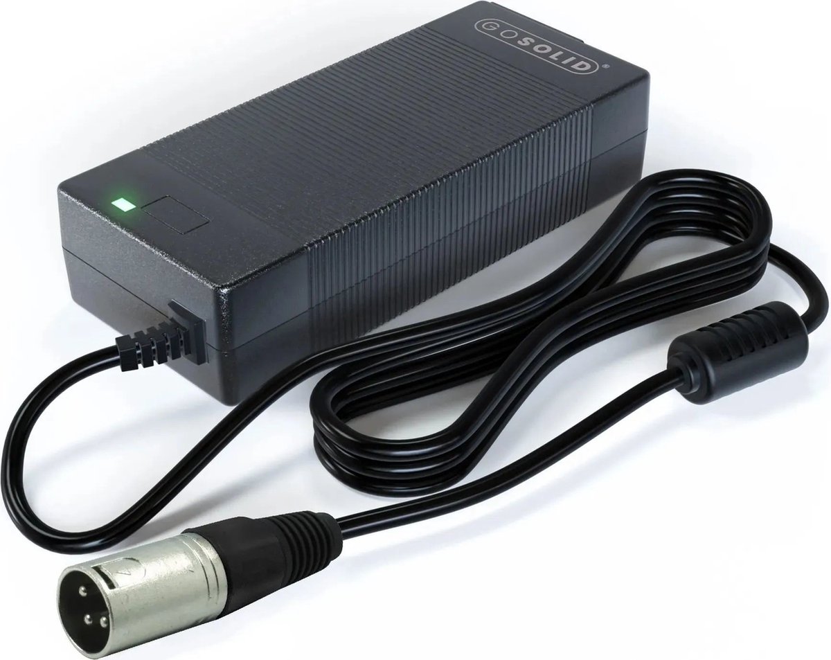 GO SOLID! ® elektrische fiets oplader – 2A 29.4V – XLR 3 polig