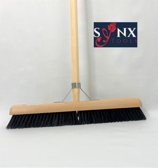 Synx Tools Paardenhaar Binnenbezem 30 cm - Inclusief steel 150 cm