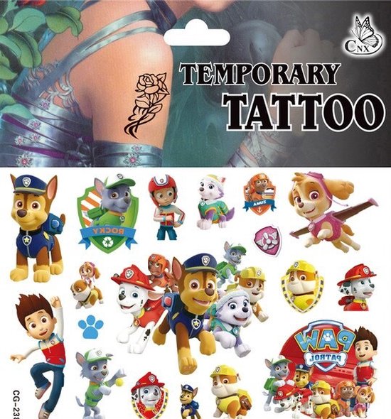 Paw Patrol Tattoo - Plaktatto - Paw Patrol - Skye - Chase - Marshall