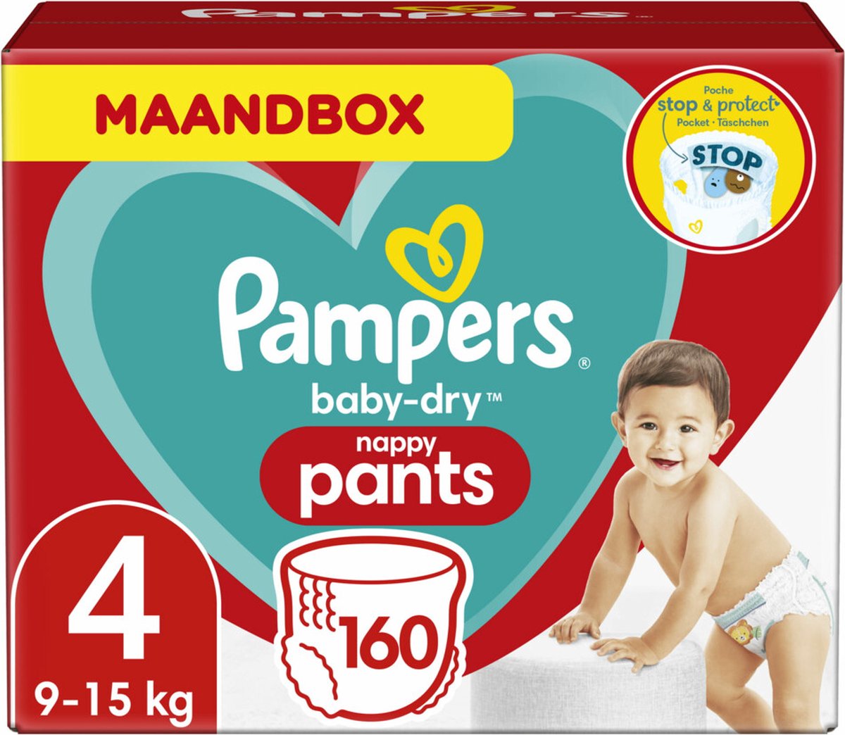 Pampers Baby-Dry Pants Luierbroekjes - Maat 4 (9-15 kg) - 160 stuks -  Maandbox | bol.com