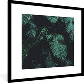 Fotolijst incl. Poster - Jungle - Palmboom - Bladeren - Tropisch - 40x40 cm - Posterlijst