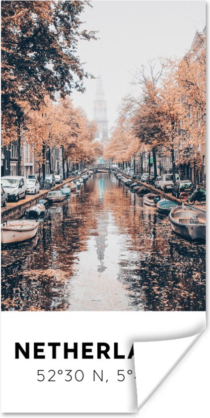 Poster Nederland - Amsterdam - Gracht - Herfst