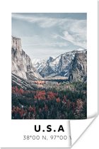 Poster Yosemite - Amerika - Wyoming - 120x180 cm XXL