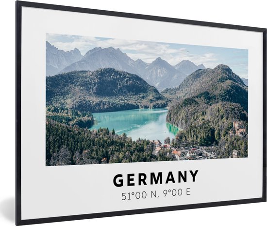 Fotolijst incl. Poster - Duitsland - Water - Bos - 60x40 cm - Posterlijst