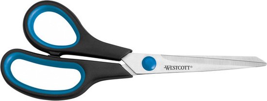 Westcott schaar - easy grip - 21cm - RVS - soft grip - linkshandig - AC-E30282