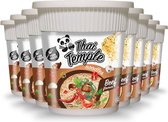 Thai Temple® | 24 x 60 gr Panda Noodles in Cup | RUNDVLEES | instant noedels in een beker | Beef flavour