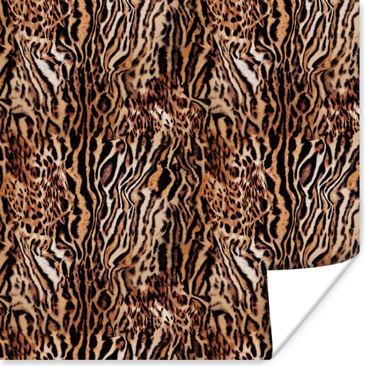 Poster Tijger - Dierenprint - Design - 75x75 cm
