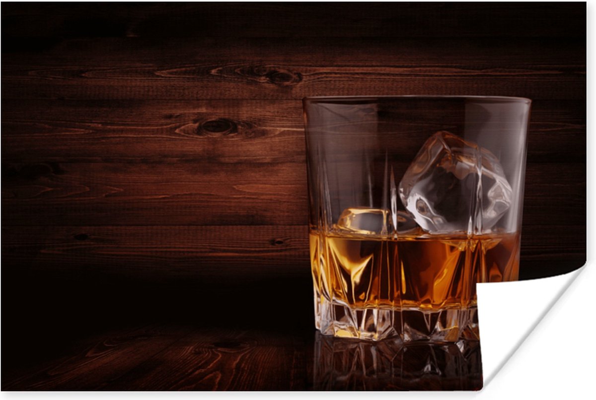 Poster Whiskey - Alcohol - Glas - 90x60 cm