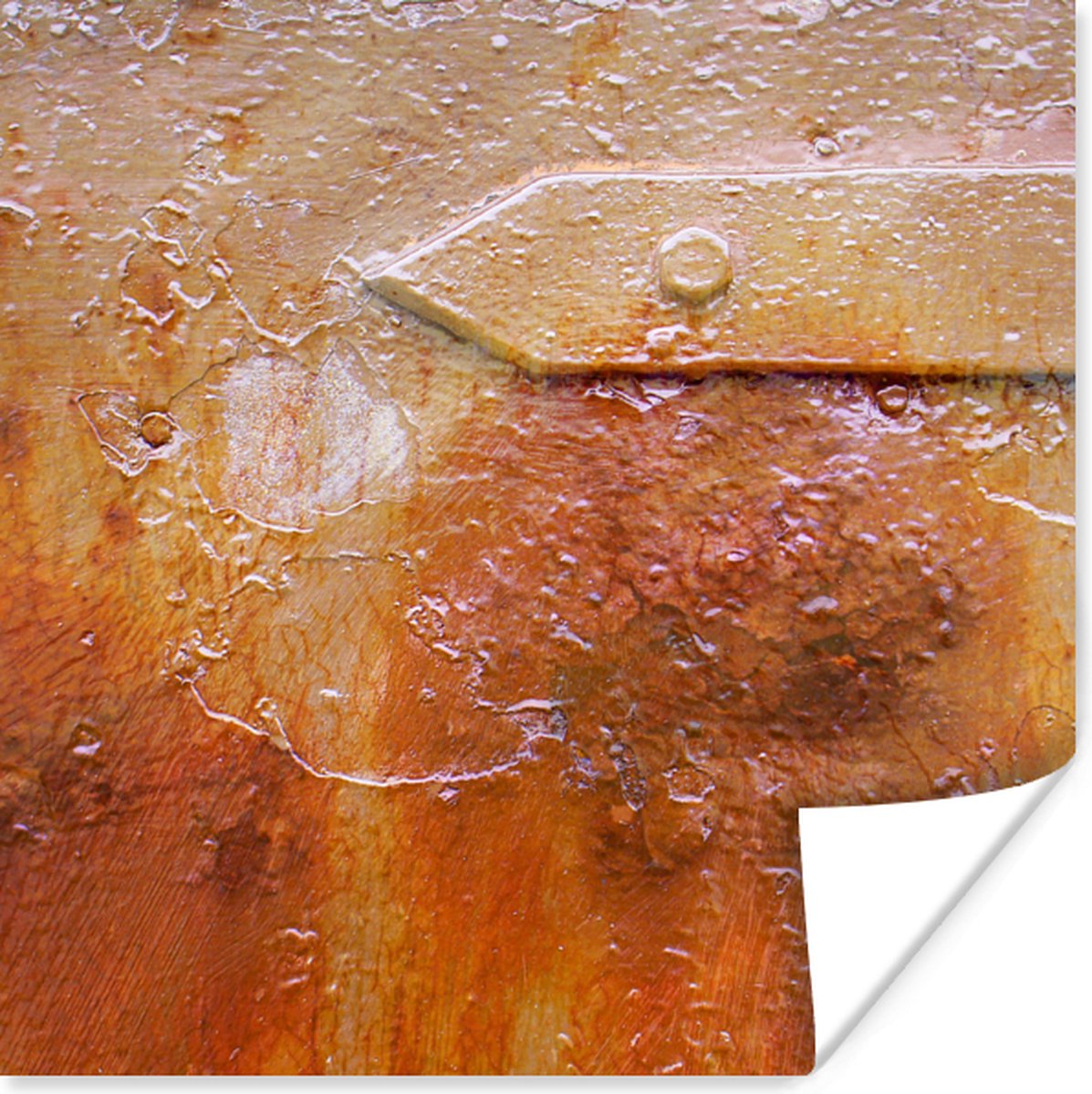 Poster Roest - Retro - Staal - IJzer - 50x50 cm