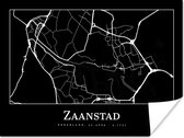 Poster Carte - Carte - Zaanstad - Plan de la ville - 120x90 cm