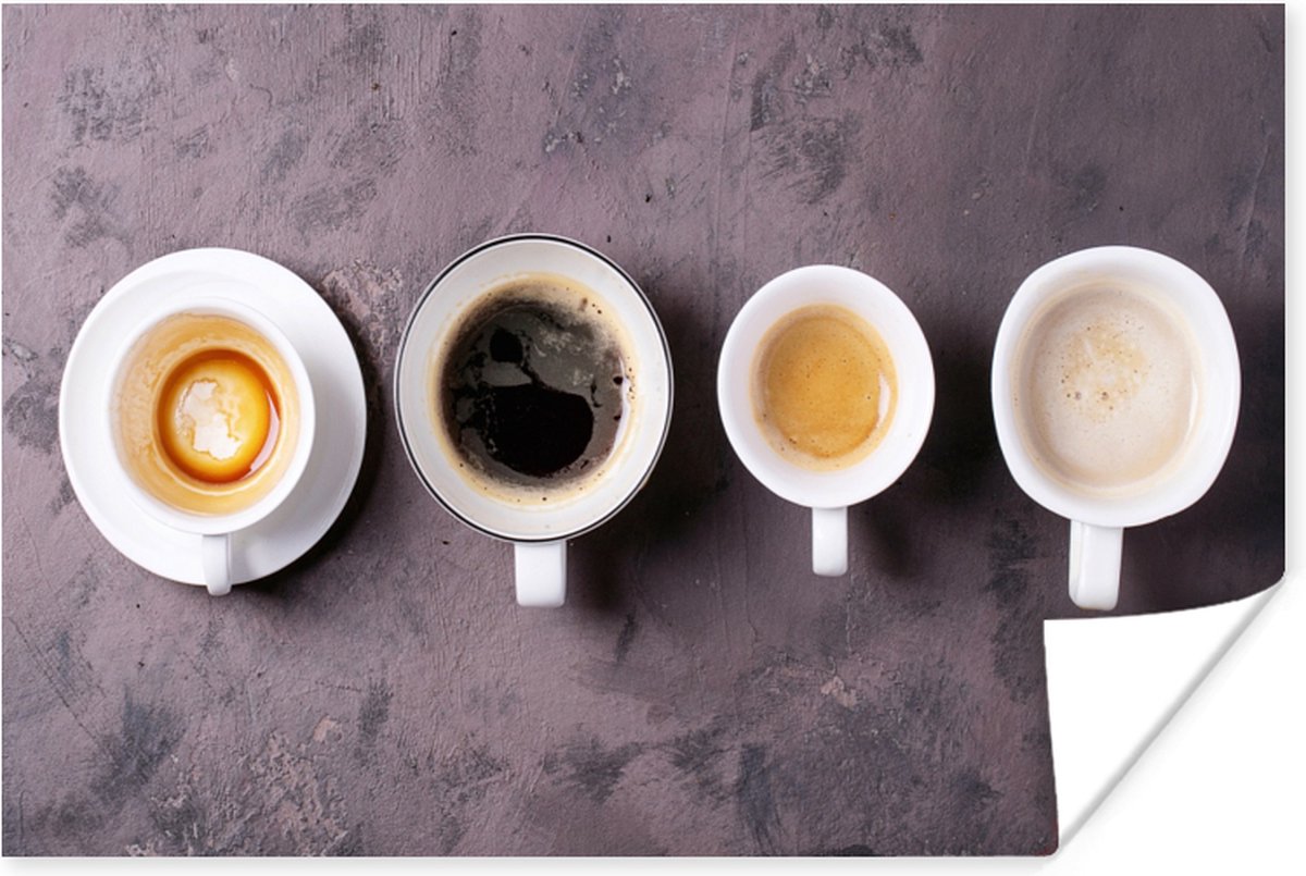 Poster Koffie - Keuken - Industrieel - 90x60 cm