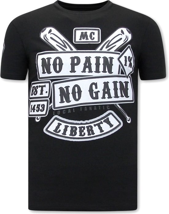Shirt met Print Heren - Sons of Anarchy MC - Zwart