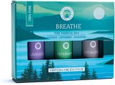 Etherische olie - Aromatherapie - Set Breathe - Olie - Diffuser - Spiritueel - Cadeau - Geuren - Vrouw / Man - Woonkamer
