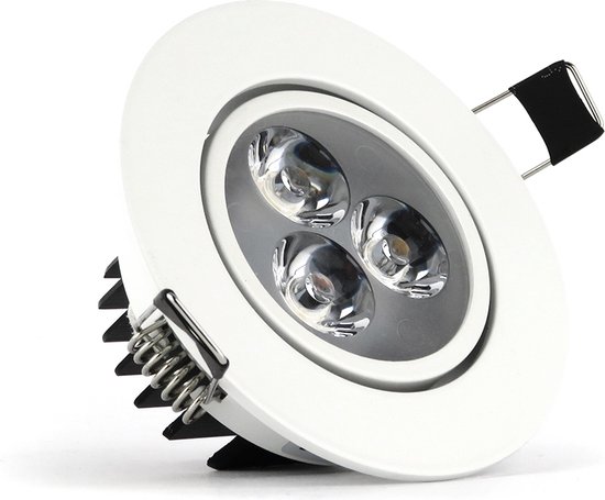 Eclairage armoire LED 3W inclinable (blanc, noir ou gris aluminium)