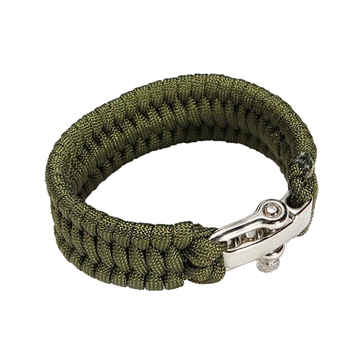 Vriendschapshartje® - Paracord heren armband - leger groen - verstelbaar 23 - 25 cm