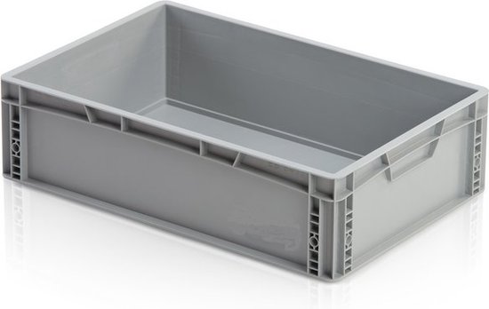 Plastic Krat 60x40x17 cm Eurobox Eurokrat Stapelkrat met dicht handvat ...