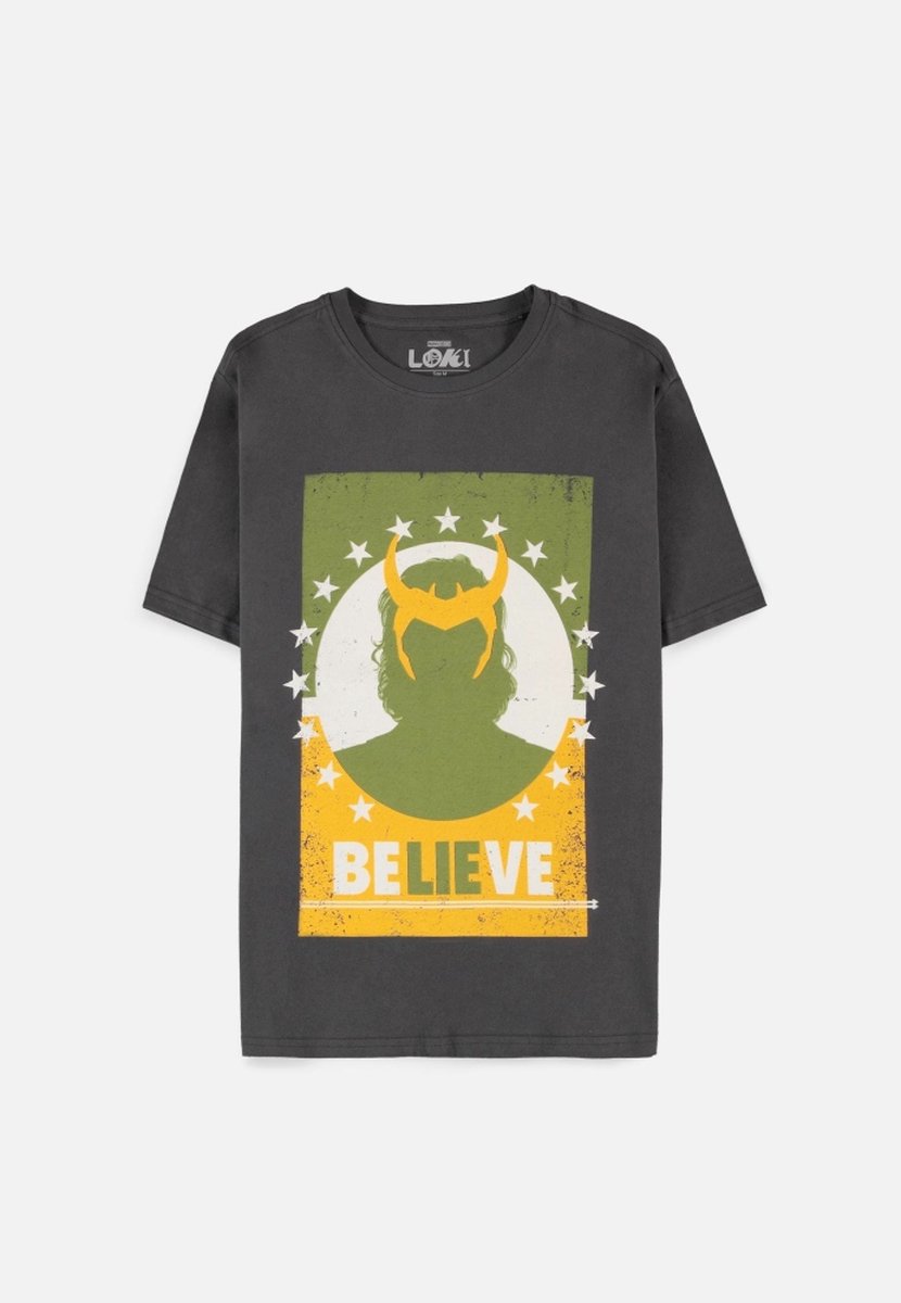 Marvel Loki - Believe Heren T-shirt - L - Zwart