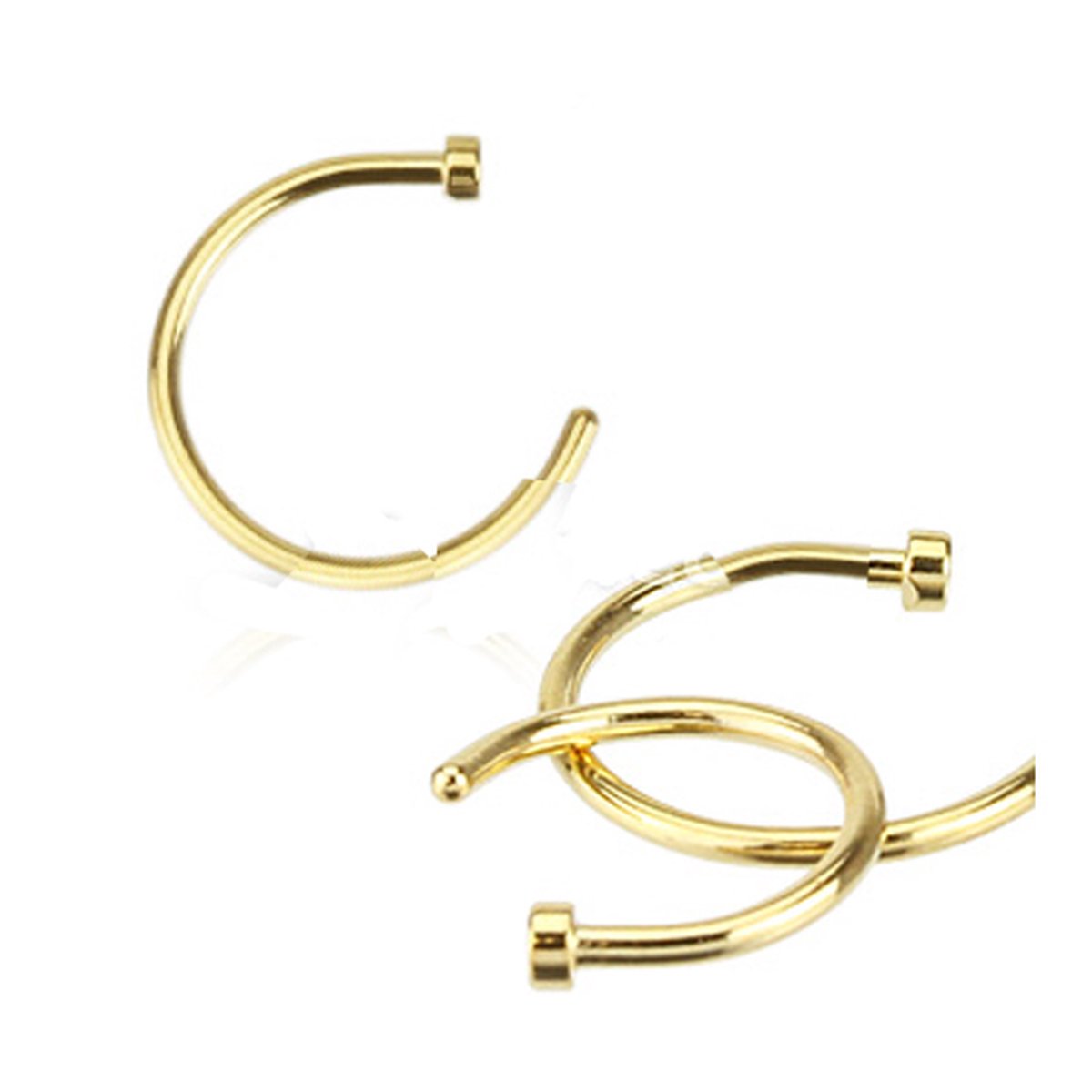 Neuspiercing open ring 0.8x8 - goud - LMPiercings