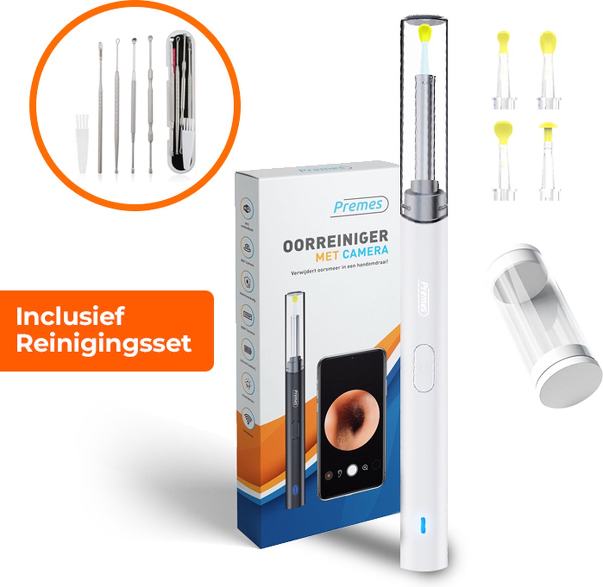 Goedkoopste Professionele Oorsmeer Verwijderaar - Uitgebreide Set - Met Camera - En App - Oor reiniger - Oorreiniger - Otoscoop - Ear Wax Cleaner - Oren Schoonmaken - Oorreiniger - Oorreiniger Oorsmeer Verwijderaar