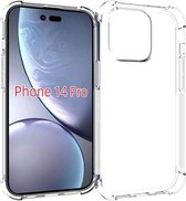 Mobigear Cushion Doorzichtig Telefoonhoesje geschikt voor Apple iPhone 14 Pro Hoesje Flexibel TPU Backcover Shockproof - Transparant