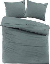 Blckout Alberta dekbedovertrek groen Lits-Jumeaux 240x200/220 cm, - biologisch percale katoen - premium kwaliteit