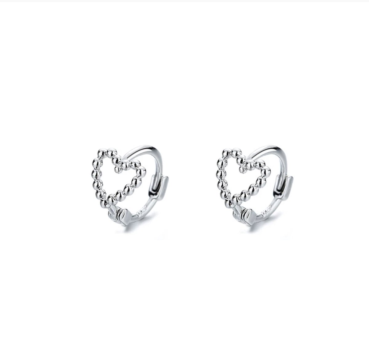 Oorbellen dames | oorringen dames | 925 zilver | zilveren dames oorbellen | oorringen met hartje | dames oorbellen met hartje | cadeau voor vrouw | black friday 2023 | sinterklaas | kerstcadeau voor vrouw