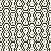 Grafisch behang Profhome 377075-GU vliesbehang glad met geometrische vormen mat goud zwart wit 5,33 m2