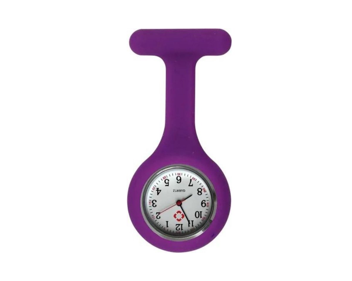 Jouw medische shop - nurse watch - verpleegsterhorloge - zusterhorloge - siliconen - purple - paars -montre infirmière violet - montre - cadeau verpleegkundige - black friday - sinterklaas - kerst cadeau