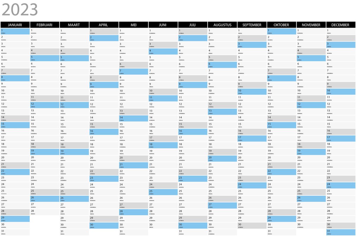 Jaarplanner 2023 XL Whiteboard Gelamineerd 1200 X 840 Mm A0 Bol
