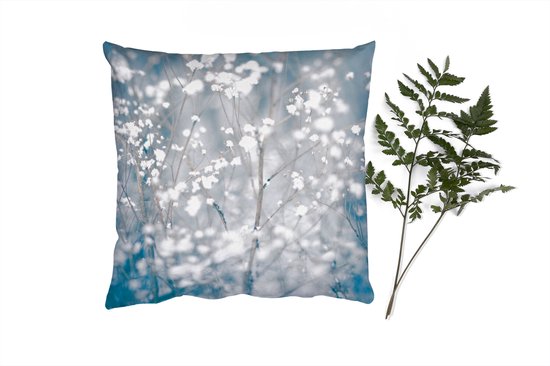 Sierkussens - Kussentjes Woonkamer - 40x40 cm - Takken - Sneeuw - Winter - Natuur - Botanisch