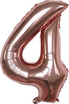 Folieballon-40inch(100cm)-Rose goud0tot9-cijfer
