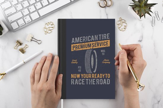 Carnet - Carnet d'écriture - Vintage - Amérique - Bande - Carnet - Taille A5 - Bloc-notes