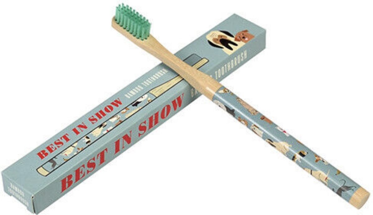 Rex London - bamboe tandenborstel -best in show honden print