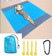 Picknick Mat Blauw - Strandkleed Beachmat - Medium | 136X195 CM| Buitenkleed| Kampeerkleed outdoor–Picnic blanket Large- Grote Deken