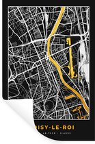 Stickers muraux - Plan d'étage - Carte - Plan de ville - France - Choisy-le-Roi - 40x60 cm - Film adhésif