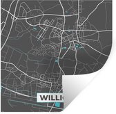 Muurstickers - Sticker Folie - Stadskaart – Plattegrond – Duitsland – Blauw – Willich – Kaart - 120x120 cm - Plakfolie - Muurstickers Kinderkamer - Zelfklevend Behang XXL - Zelfklevend behangpapier - Stickerfolie
