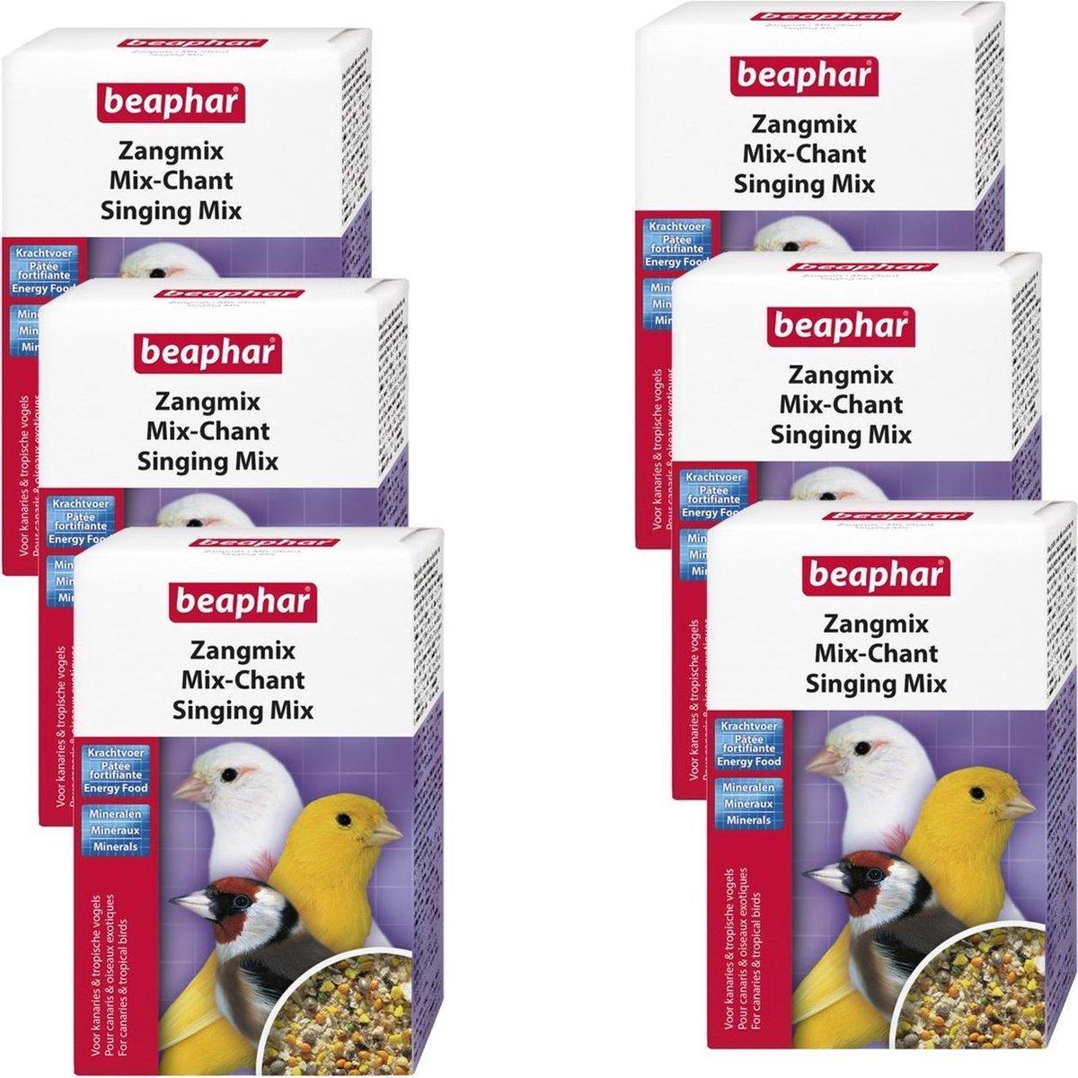 6x Beaphar Zangmix Kanarie - vogelvoer - 150g