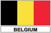 Sticker auto & raamsticker België vlag land code België