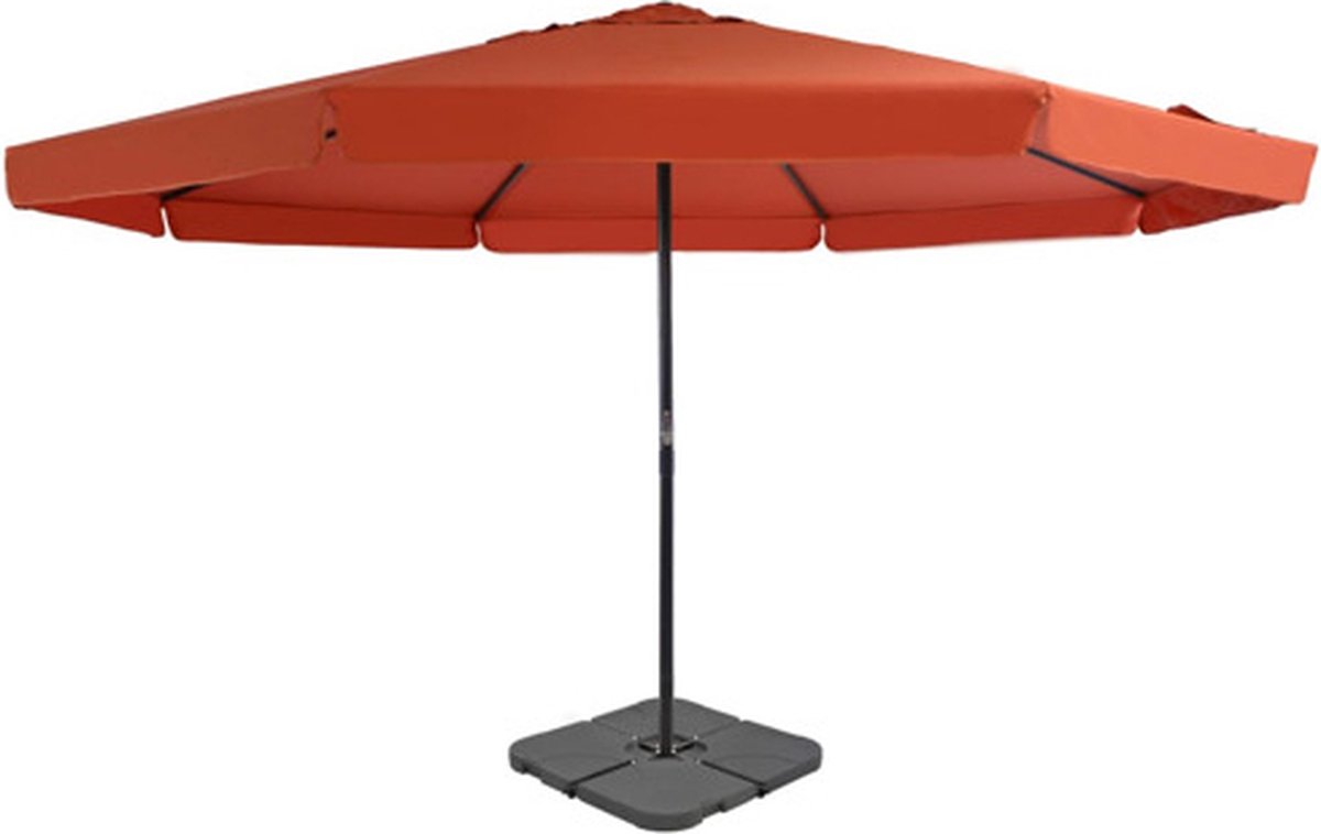 vidaXL - Parasol - met - draagbare - voet - terracottakleurig