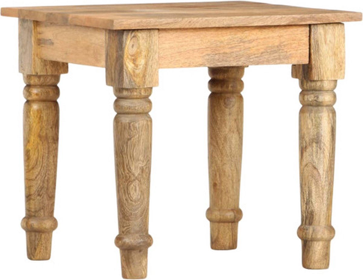 vidaXL Bijzettafel - 43x43x40 - cm - massief - mangohout Bruin