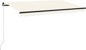 vidaXL Auvent extensible manuel avec LED 450 x 350 cm Crème