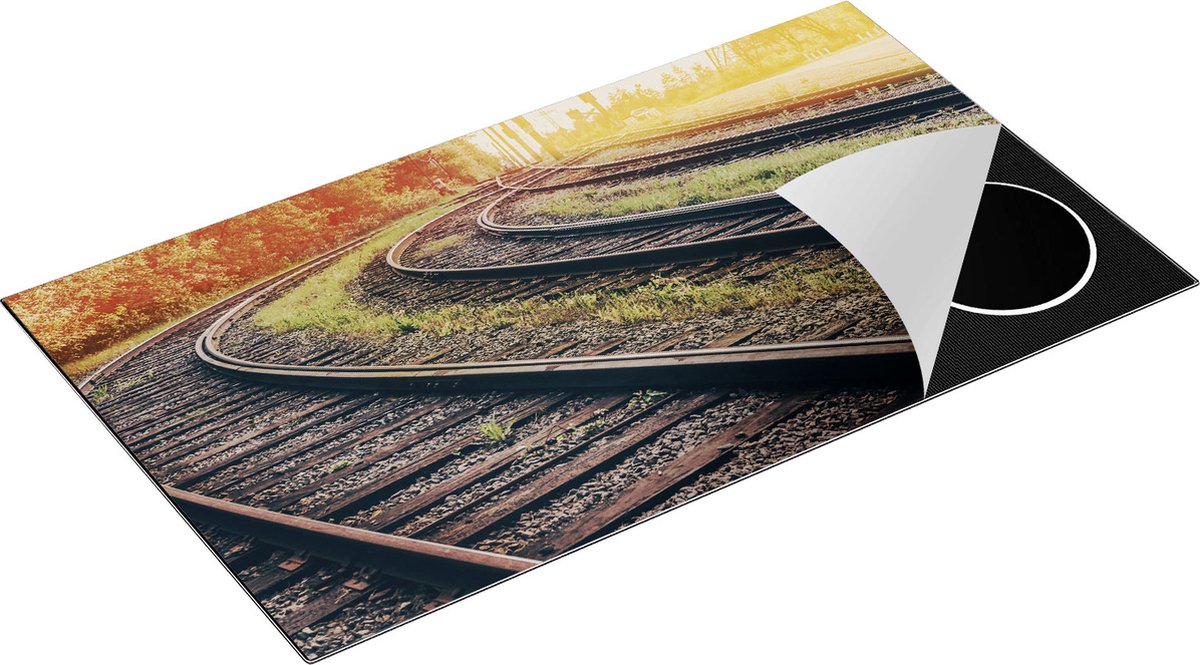 Chefcare Inductie Beschermer Rails Spoorwegen naast Elkaar - 90x50 cm - Afdekplaat Inductie - Kookplaat Beschermer - Inductie Mat