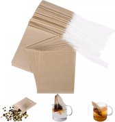 Ecorare - Theezakjes voor losse thee - Lege theezakjes - 100 stuks - 5x7 cm - 3 verschillende maten