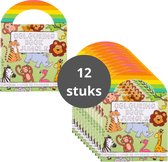 Uitdeelboekjes - Wilde dieren - Jungle - Kleurboekjes - 12 stuks - Uitdelen - Verjaardag