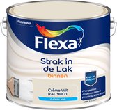 Flexa Strak in de Lak - Watergedragen - Zijdeglans - crème wit RAL 9001 - 2,5 liter