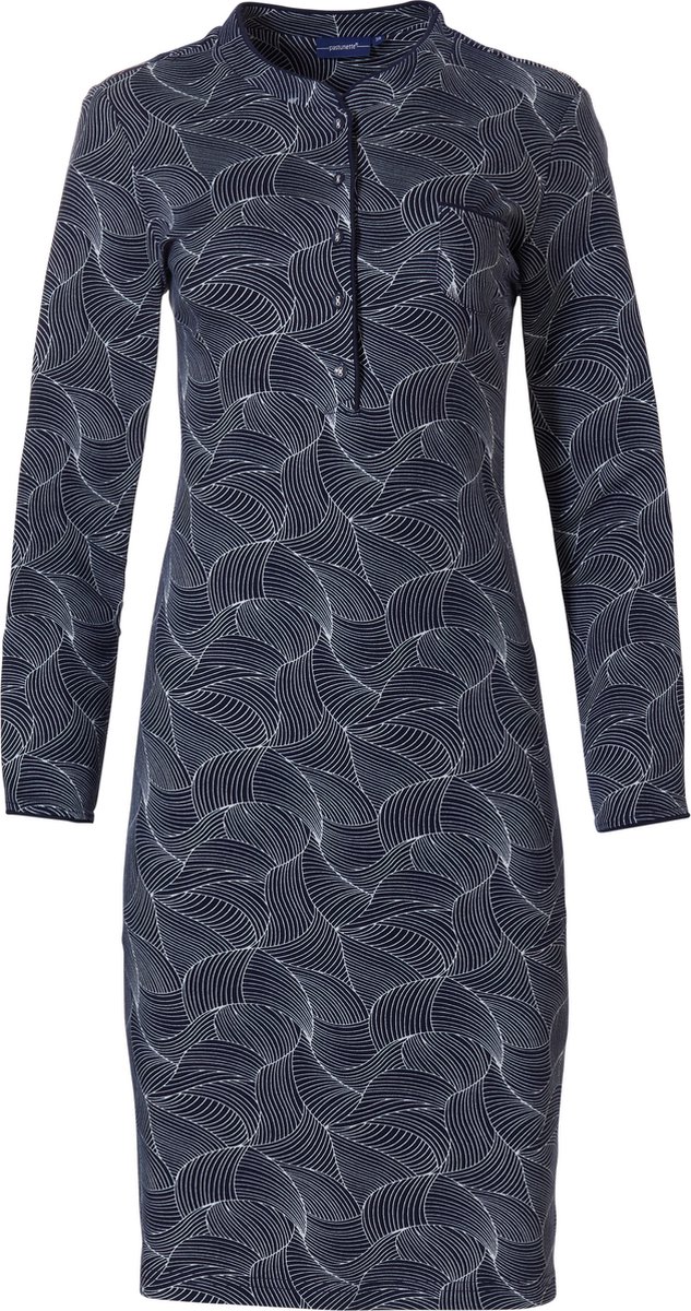 Pastunette Dames Nachtemd Winter Bloom Blauw