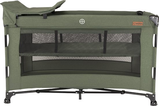 Novi Baby Nora – reisbedje – groen/zwart – met accessoires