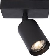 Atmooz - Plafondspots Darcy 1 - Zwarte plafondlamp - GU10 - Slaapkamer / Woonkamer / Eetkamer - Industrieel - Hoogte 16cm - Metaal
