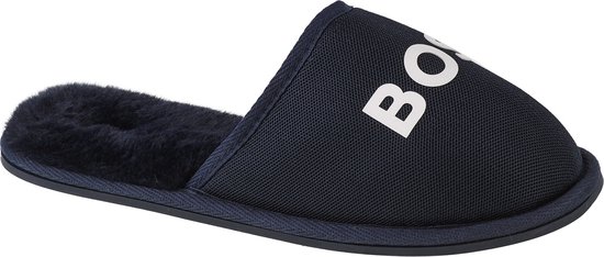 BOSS Logo Slippers J29312-849, voor een jongen, Marineblauw, Pantoffels, maat: